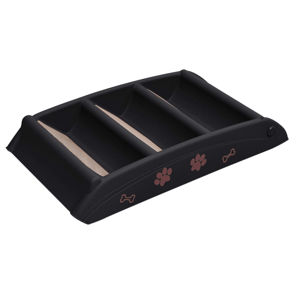 NNEVL Folding Dog Stairs Black 62x40x49.5 cm-4
