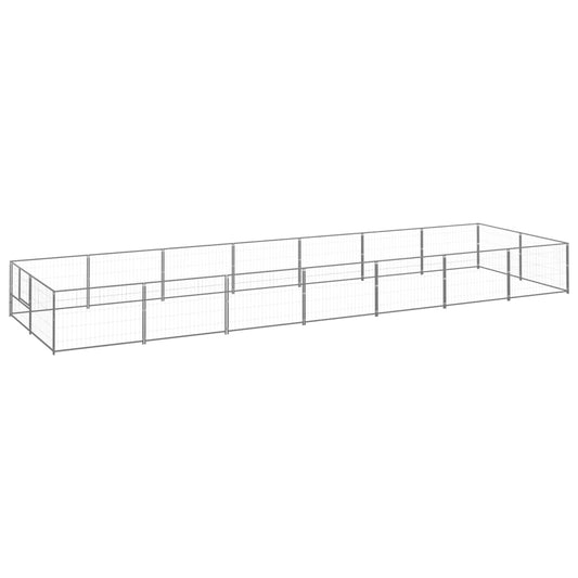 NNEVL Dog Kennel Silver 14 m² Steel