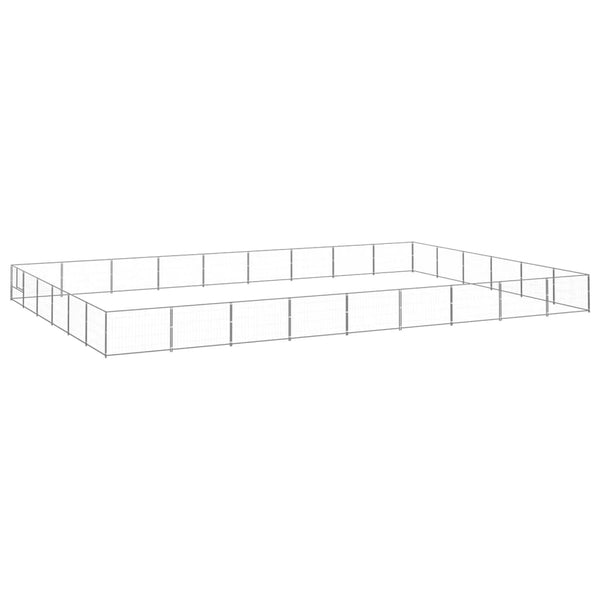 NNEVL Dog Kennel Silver 54 m² Steel-0
