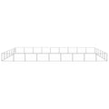 NNEVL Dog Kennel Silver 54 m² Steel-1