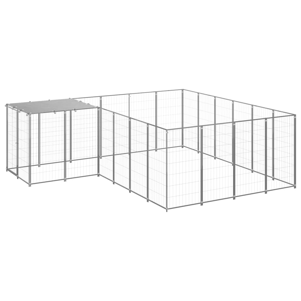 NNEVL Dog Kennel Silver 8.47 m² Steel-0