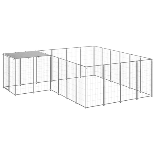 NNEVL Dog Kennel Silver 8.47 m² Steel-0