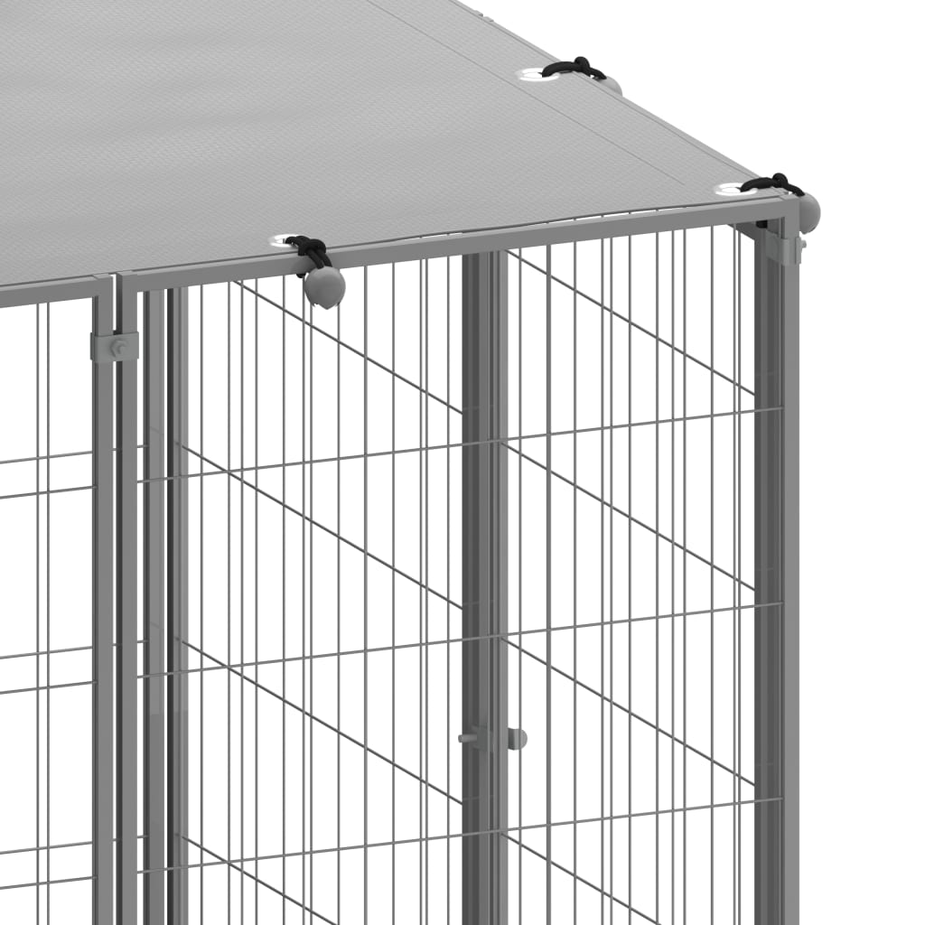 NNEVL Dog Kennel Silver 8.47 m² Steel-3