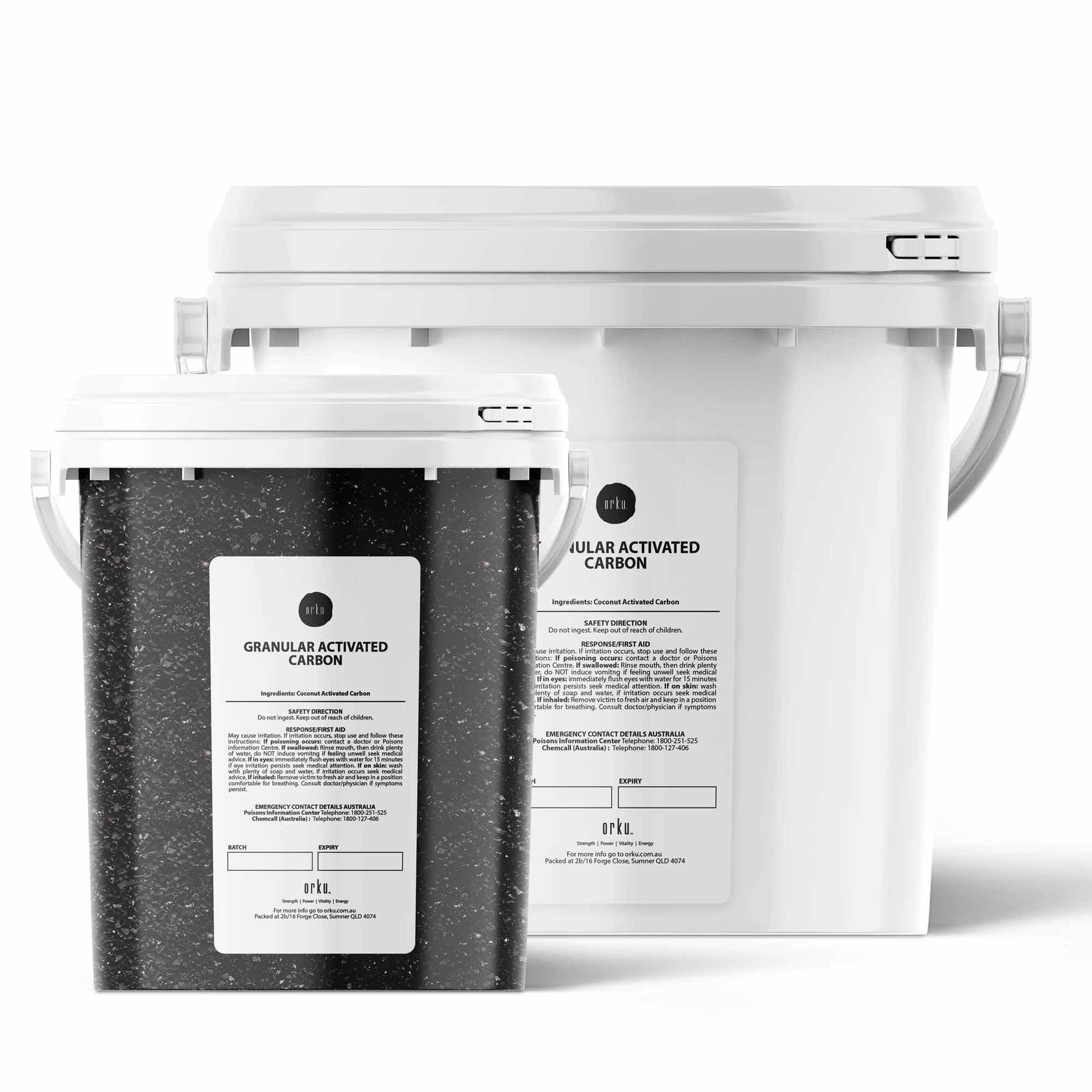 Orku Granular Activated Carbon Tubs GAC Coconut Shell Charcoal Filtration Media-0