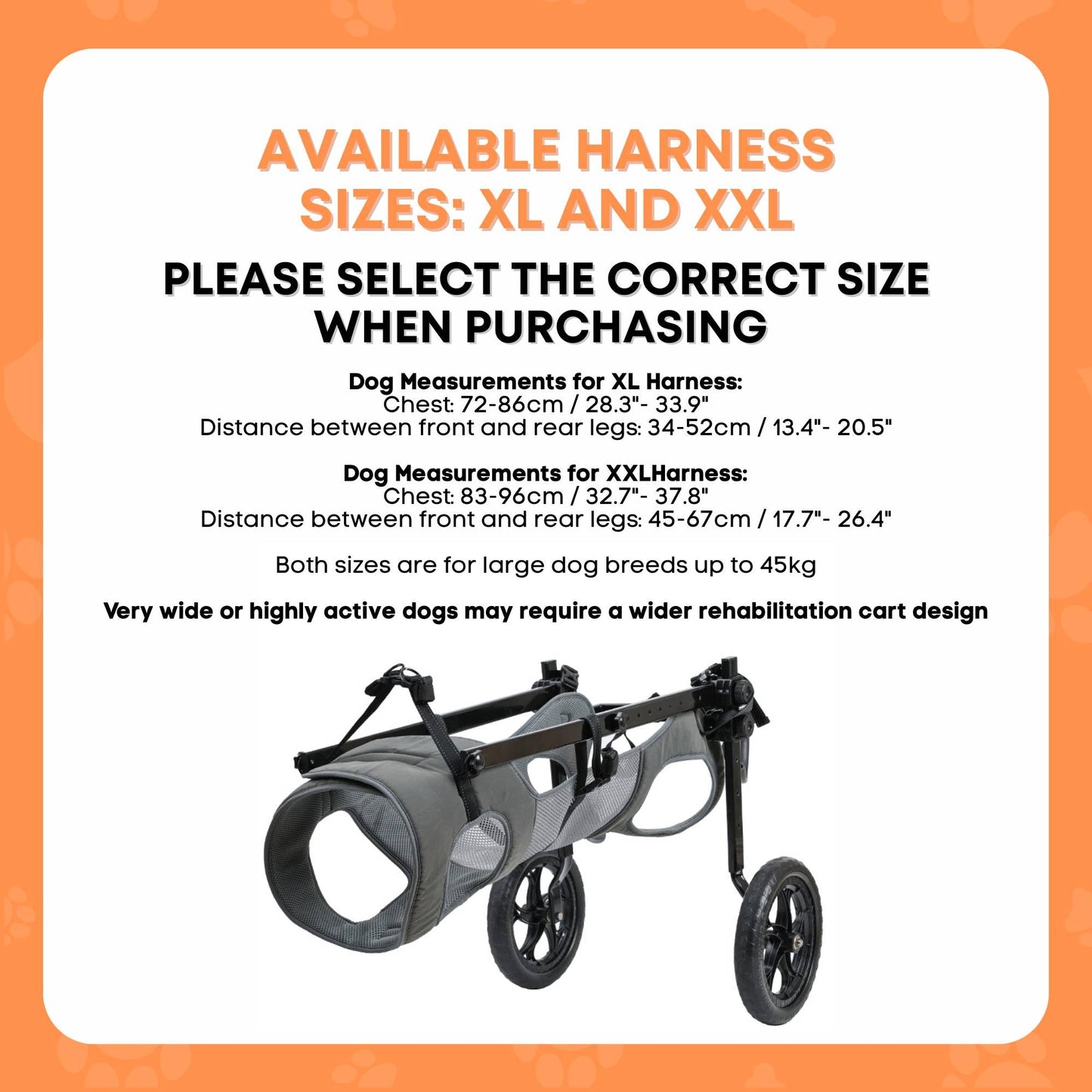 Rooster Farms Large Breed Dog Wheelchair - Adjustable Back Hind Leg Mobility Aid-2