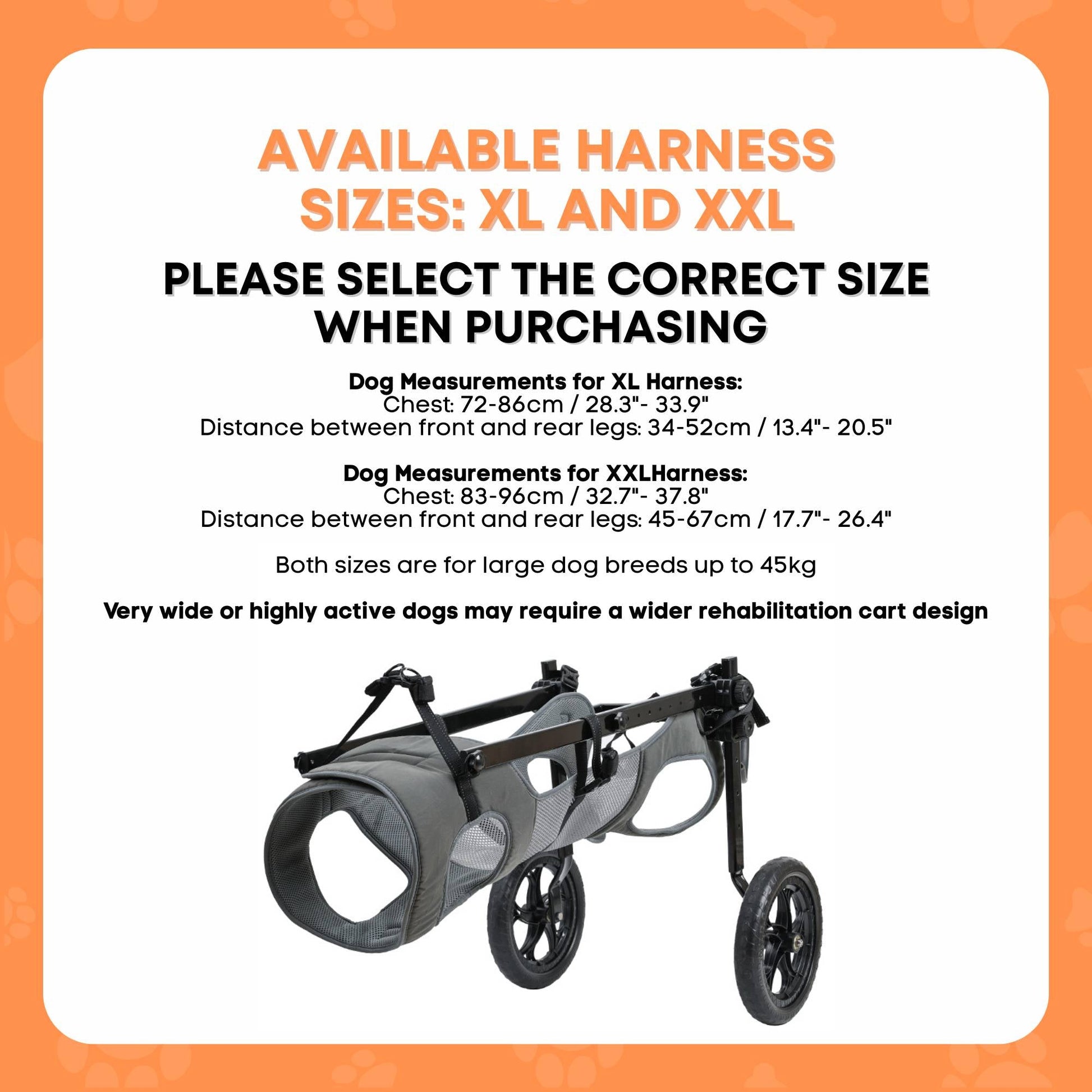 Rooster Farms Large Breed Dog Wheelchair - Adjustable Back Hind Leg Mobility Aid-2