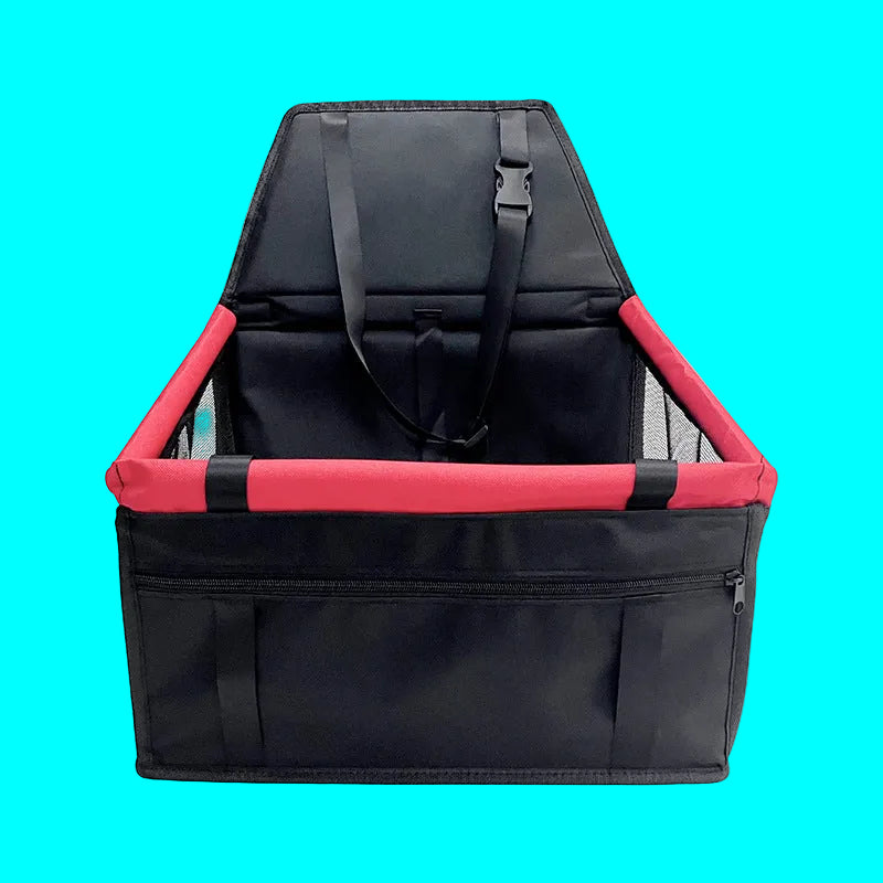 NNEDSZ Black and Red Portable Pet Car Seat for Dogs and Cats - Adjustable Car Seat Cover, Pet Travel Car Carrier with Safety Belt
